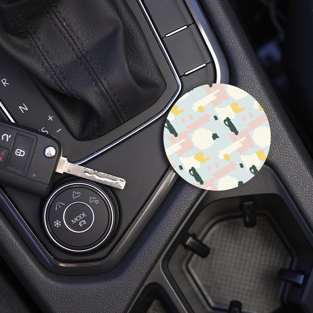 Car Coaster-Retro Painted Swatch Pattern 2 -5