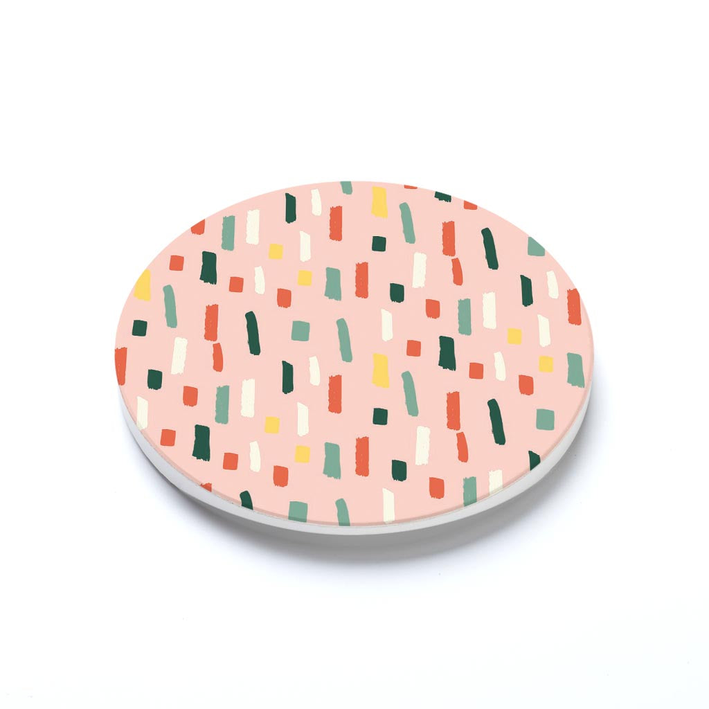 Car Coaster-Retro Painted Swatch Pattern 3 -1