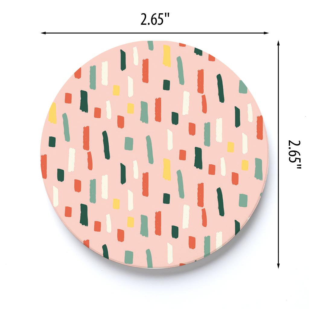 Car Coaster-Retro Painted Swatch Pattern 3 -3