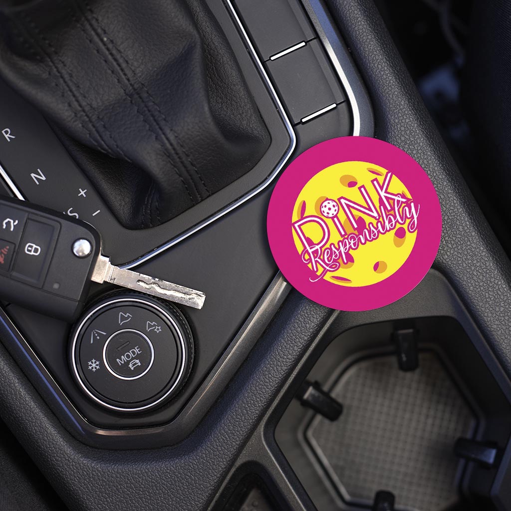 Car Coaster-Dink Responsibly Pink -5
