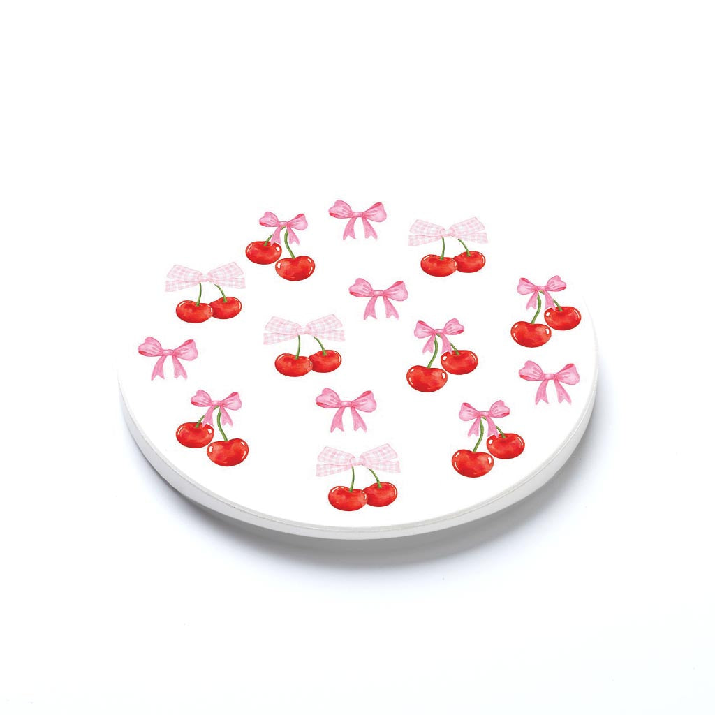 Car Coaster-Cherries & Bows