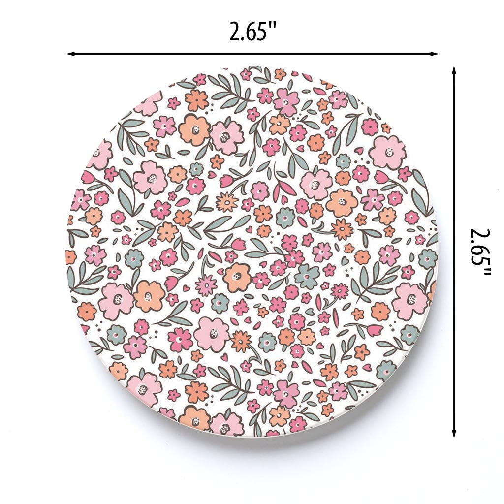 Car Coaster-Floral Pattern