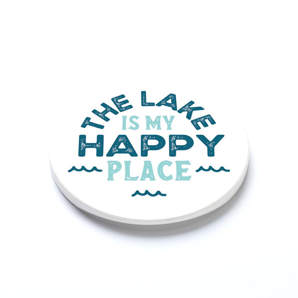 Car Coaster-The Lake Is My Happy Place -1