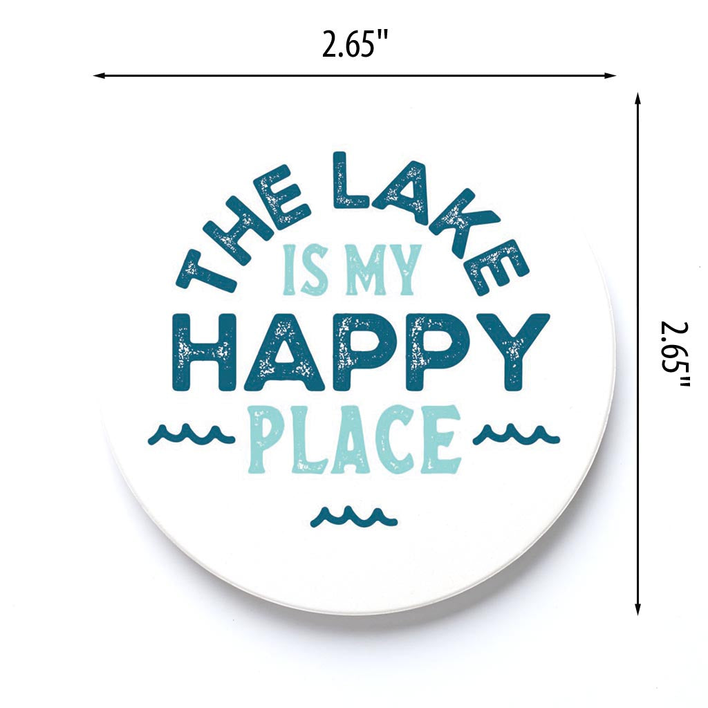 Car Coaster-The Lake Is My Happy Place -3