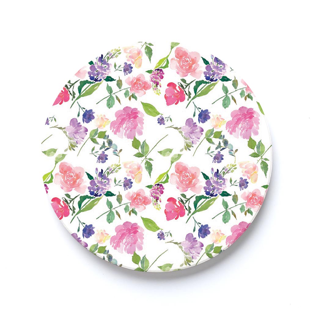 Car Coaster-Floral Watercolor Pattern 1 -0