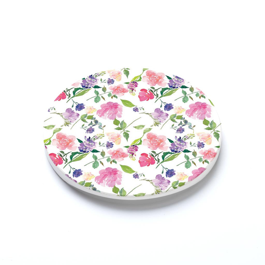 Car Coaster-Floral Watercolor Pattern 1 -1