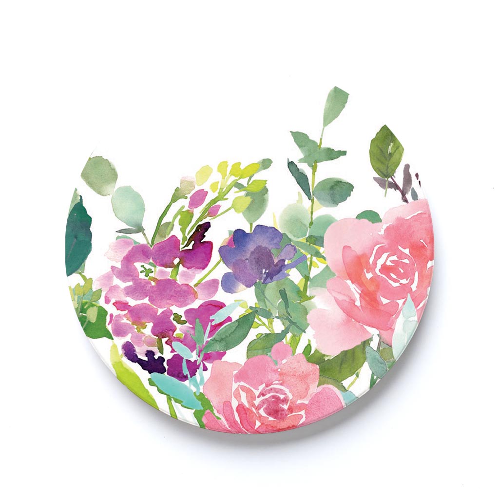 Car Coaster-Floral Watercolor Pattern 2 -0