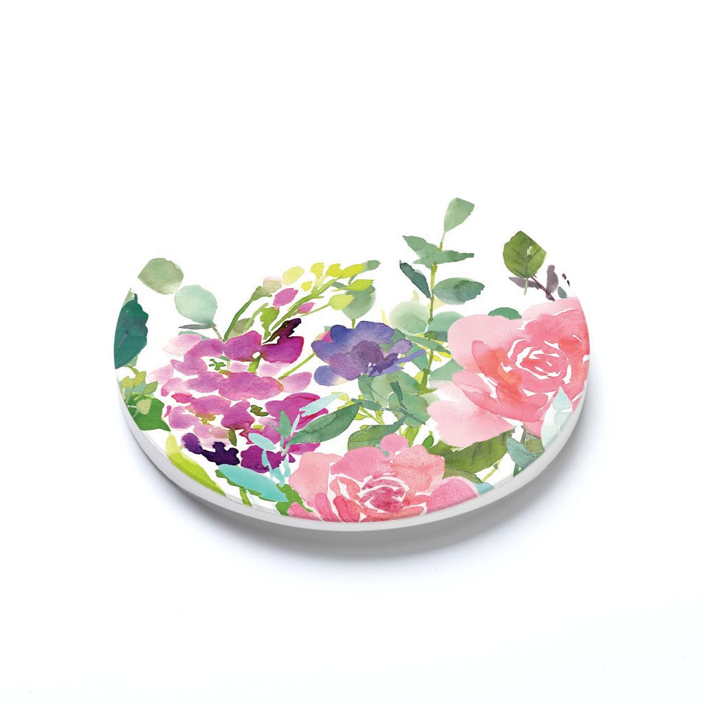 Car Coaster-Floral Watercolor Pattern 2 -1