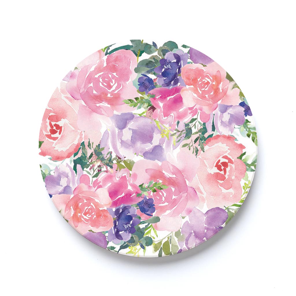 Car Coaster-Floral Watercolor Pattern 3 -0