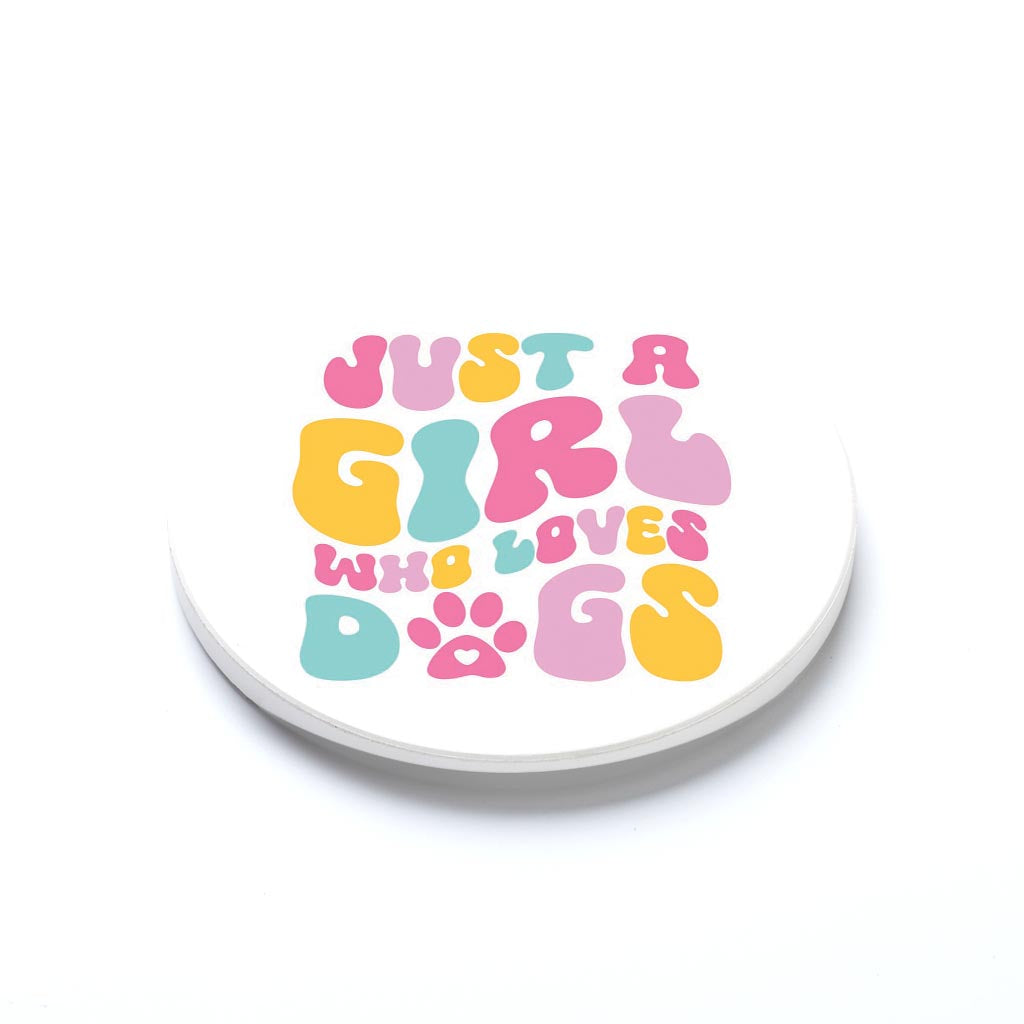 Car Coaster-Just A Girl Who Loves Dogs -1