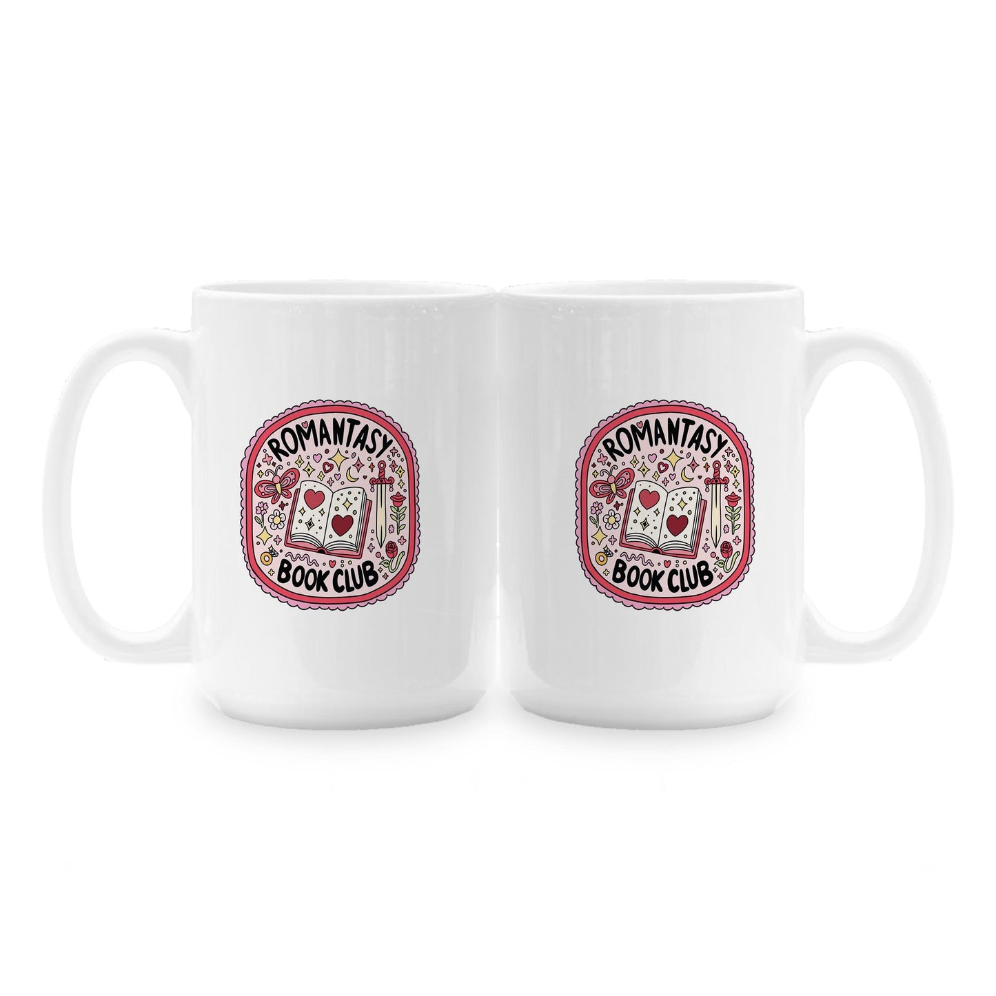 15oz Coffee Mug White-Romantasy Book Club -1