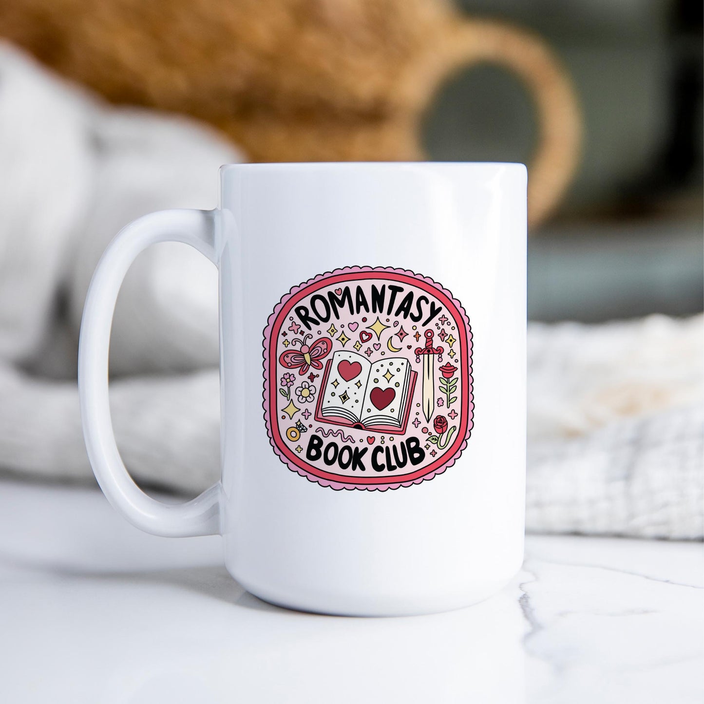 15oz Coffee Mug White-Romantasy Book Club -2