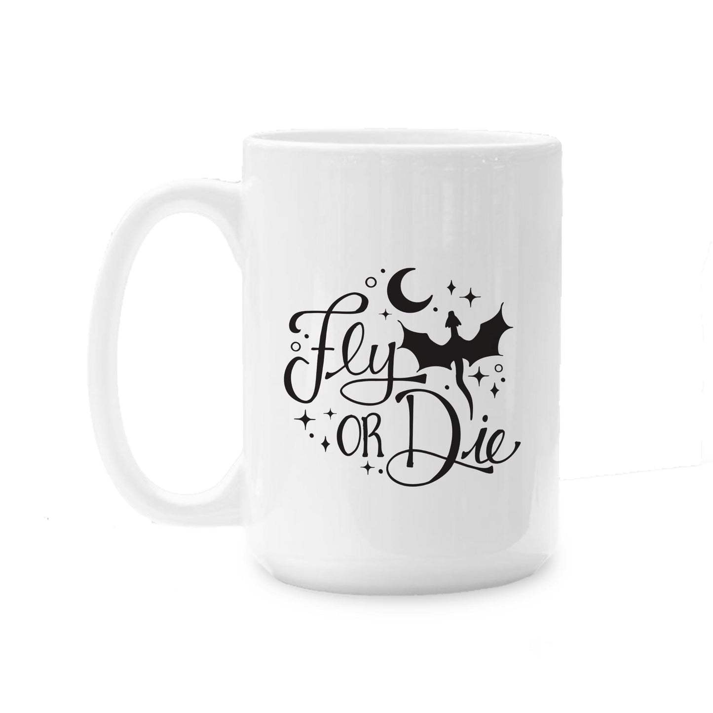 15oz Coffee Mug White-Fly Or Die -0