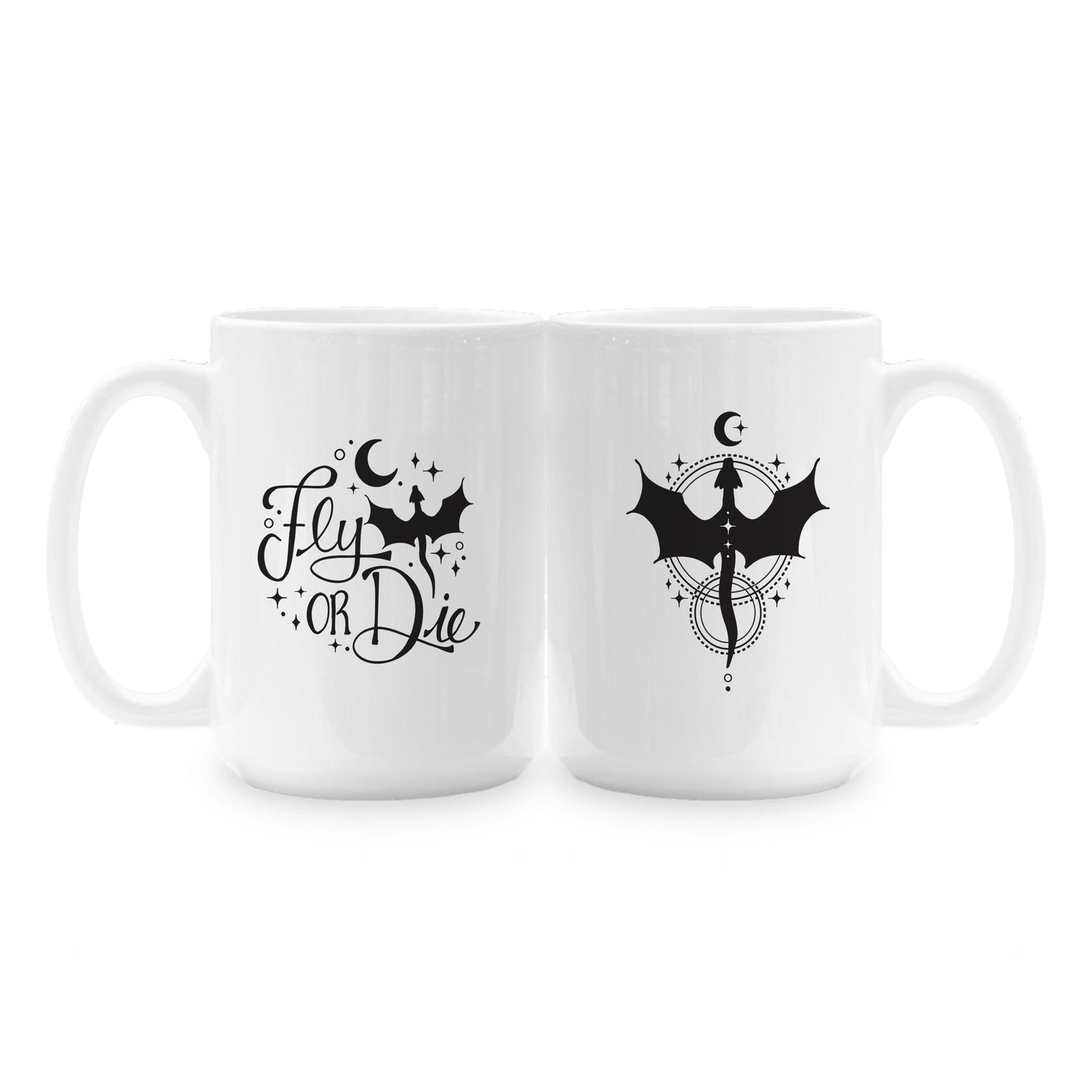 15oz Coffee Mug White-Fly Or Die -1