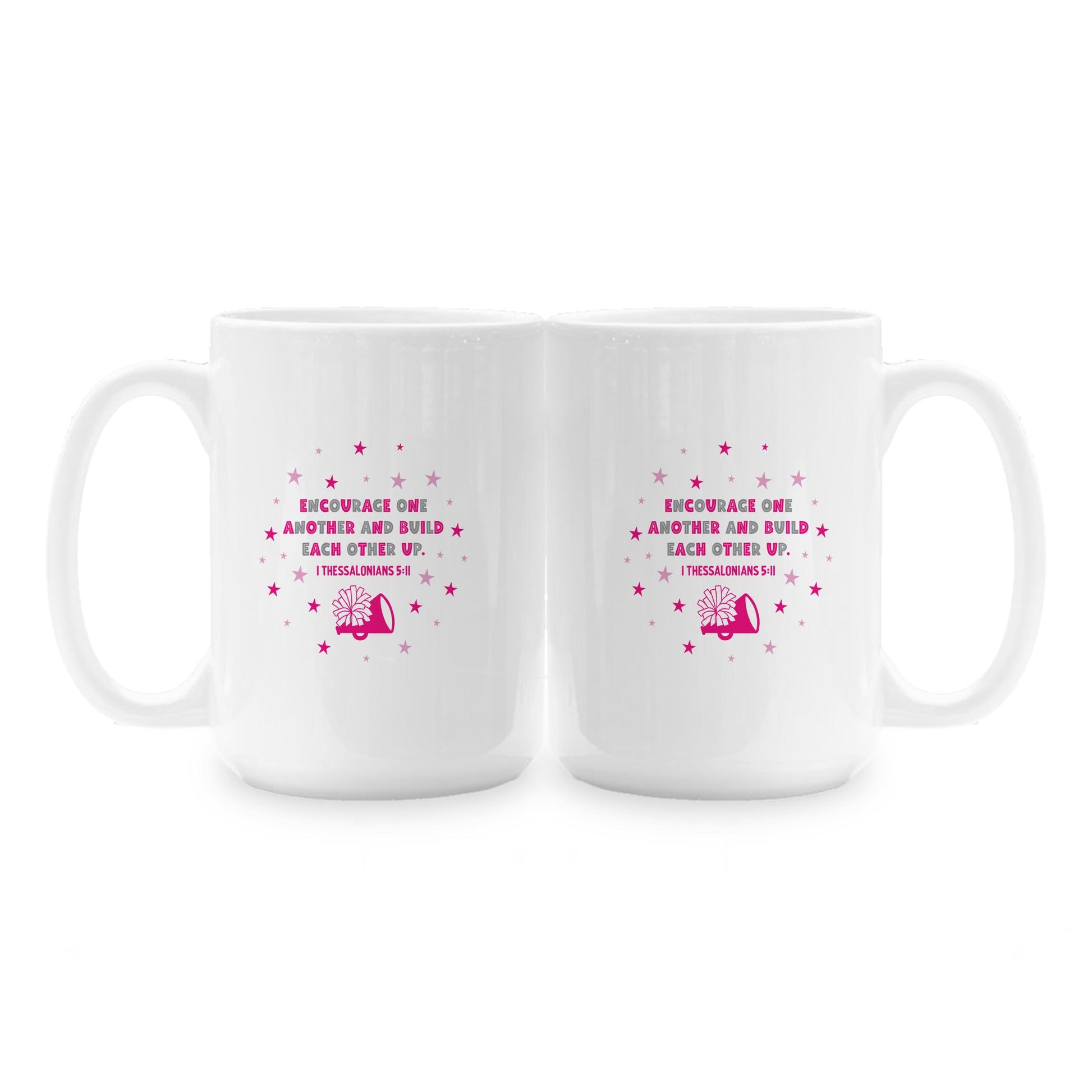 15oz Coffee Mug White-Game Day Cheer Encourage One Another -1