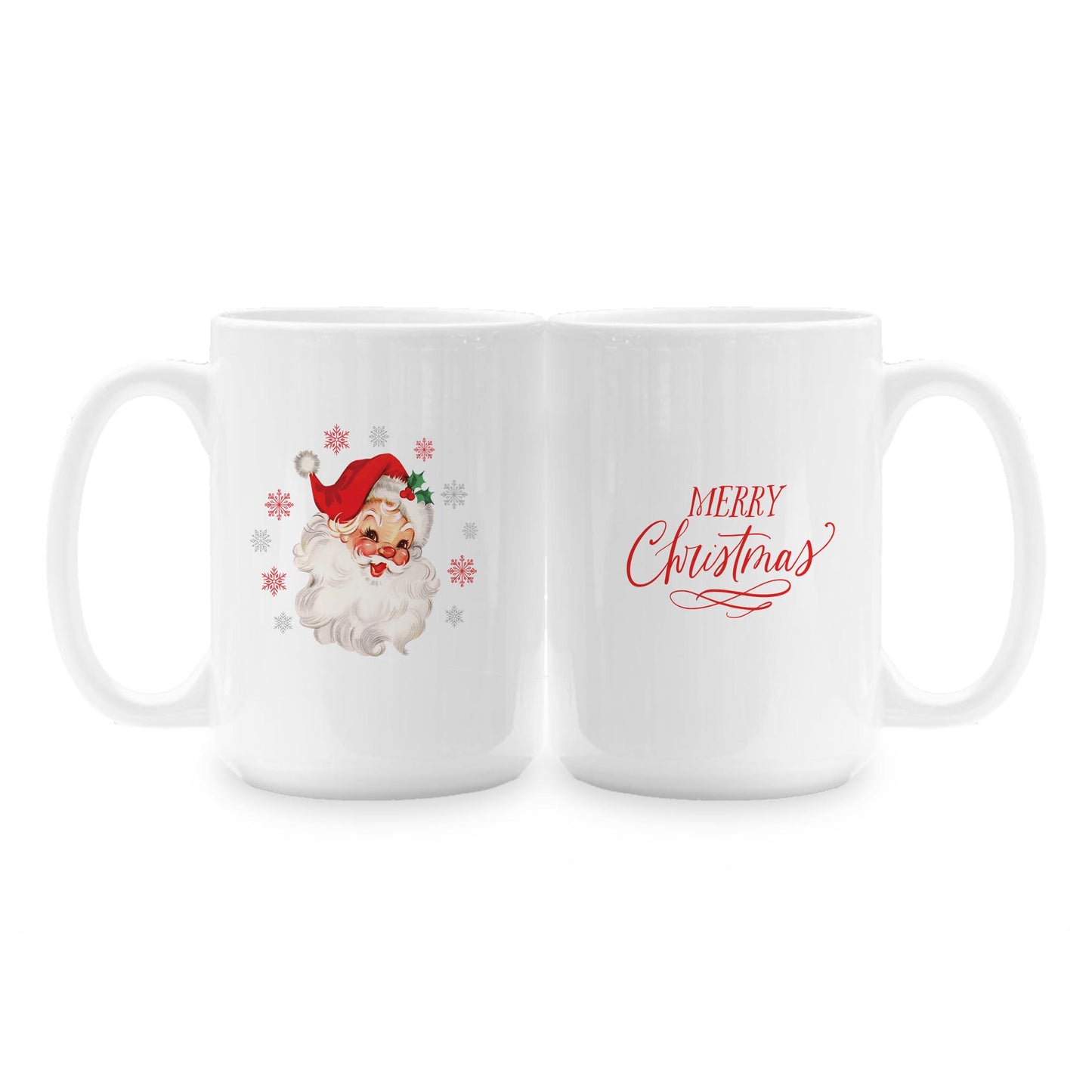 15oz Coffee Mug White-Classic Santa