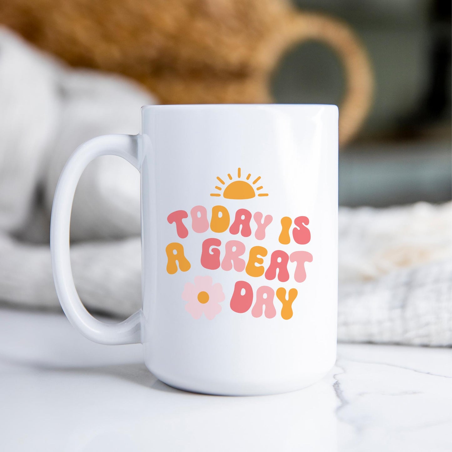 15oz Coffee Mug White-Happy Plans Today Is A Great Day