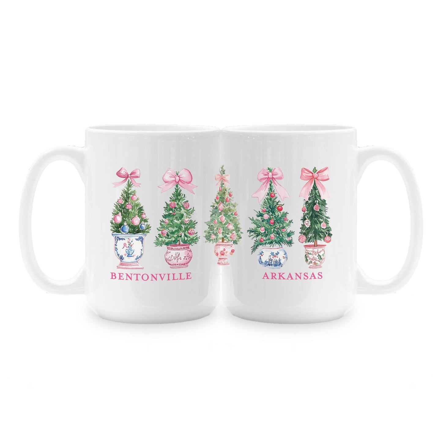 15oz Coffee Mug White-Love+Local Blush & Baubles - A Grand Millennial Christmas -1
