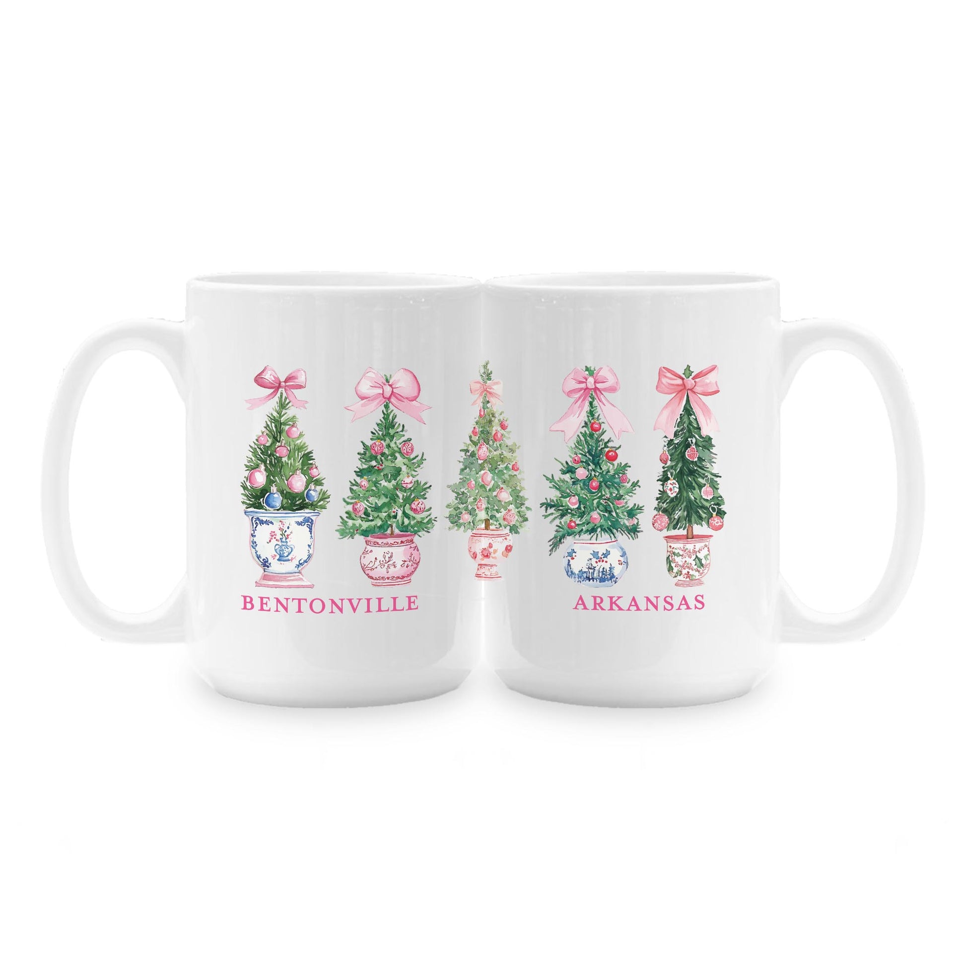 15oz Coffee Mug White-Love+Local Blush & Baubles - A Grand Millennial Christmas -1