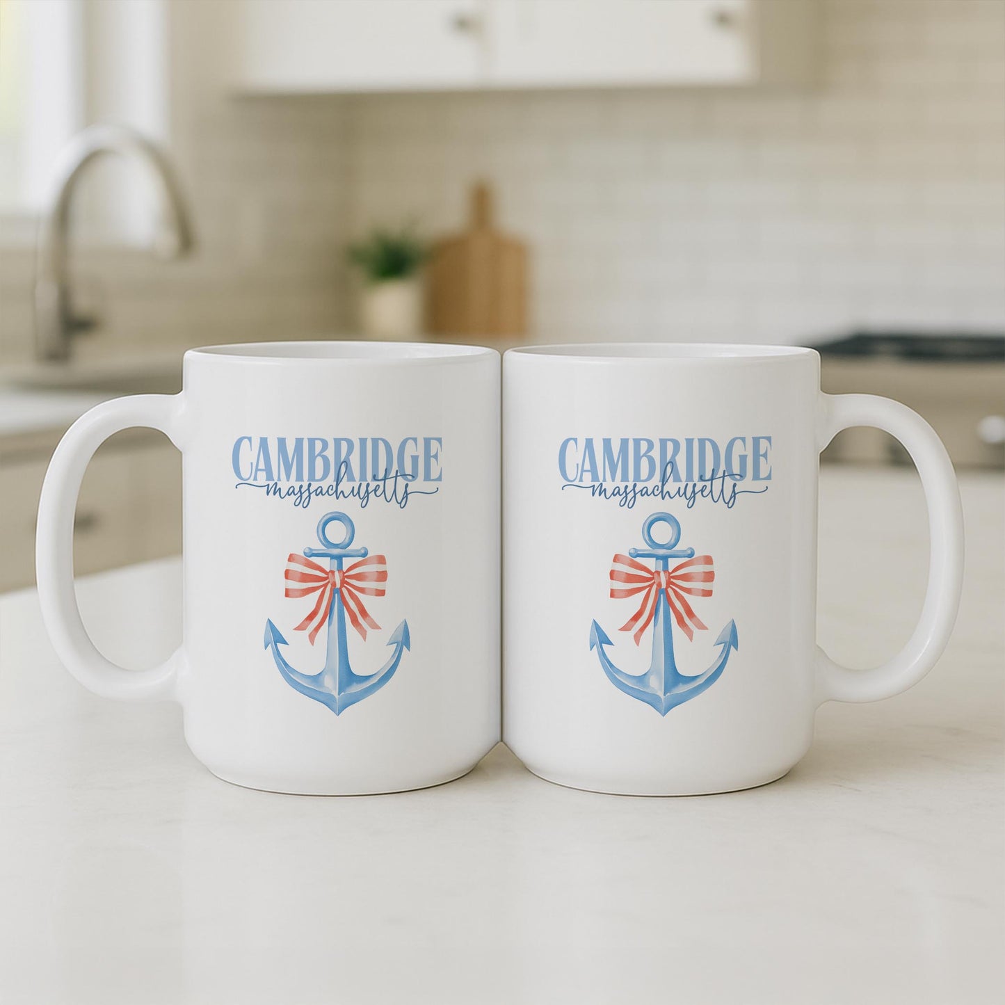 15oz Coffee Mug White-Love+Local New England Tides Anchor -3