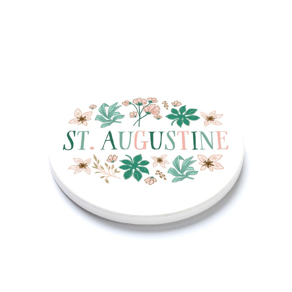 Ceramic Round Coaster-Love+Local Lush Tropics -1