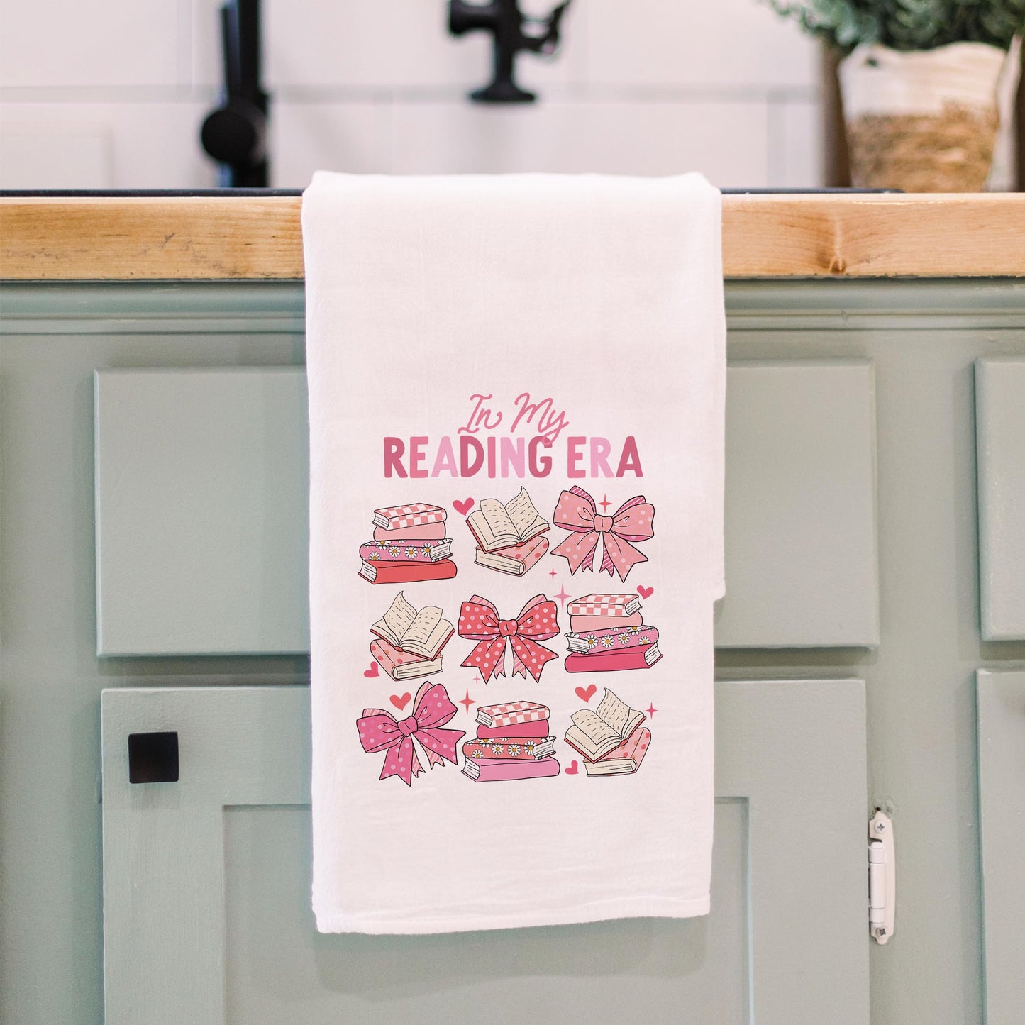 Cotton Tea Towel White-In My Reading Era -3