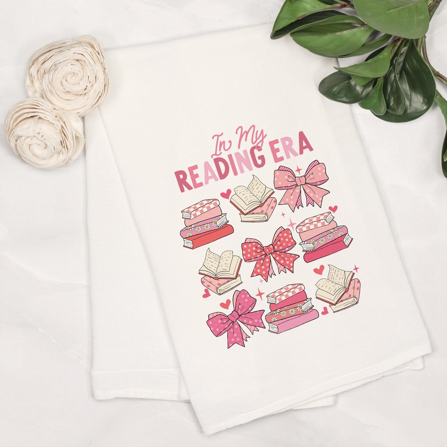 Cotton Tea Towel White-In My Reading Era -6