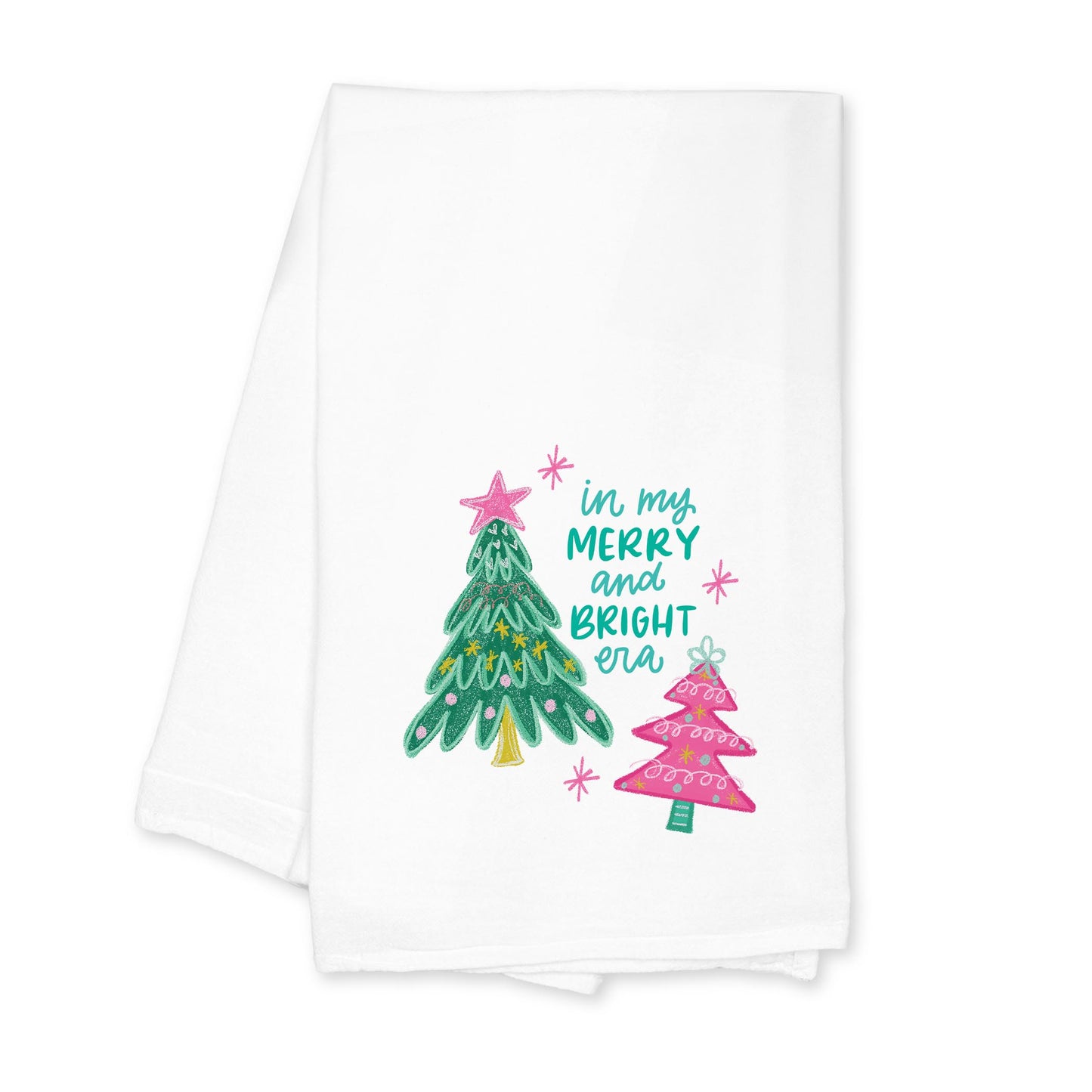 Cotton Tea Towel White-In My Merry & Bright Era