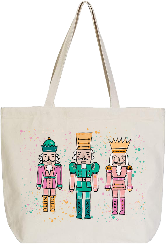 Confetti Nutcracker Canvas Tote Bag | Nutcracker Trio