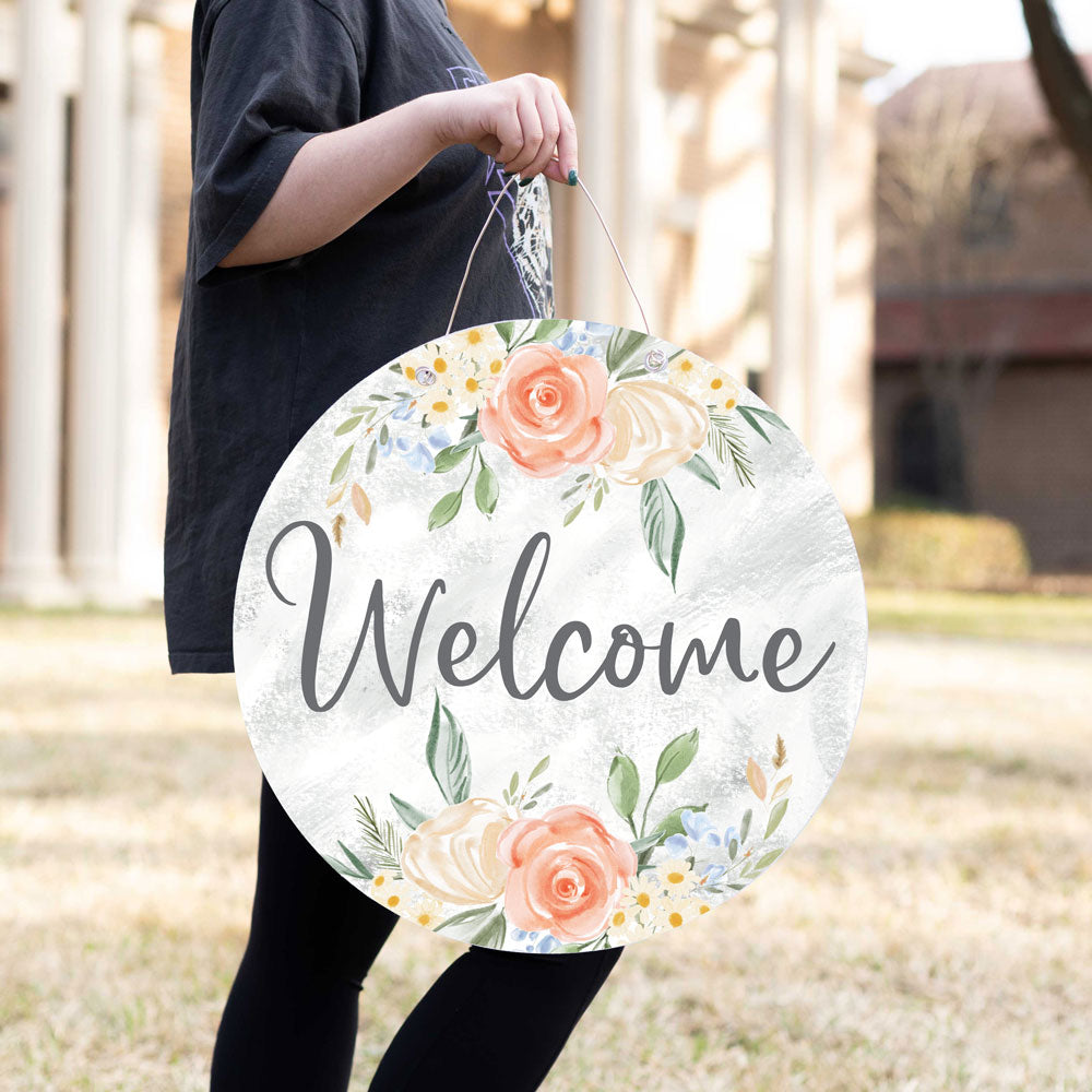 Door Hanger - Floral Welcome