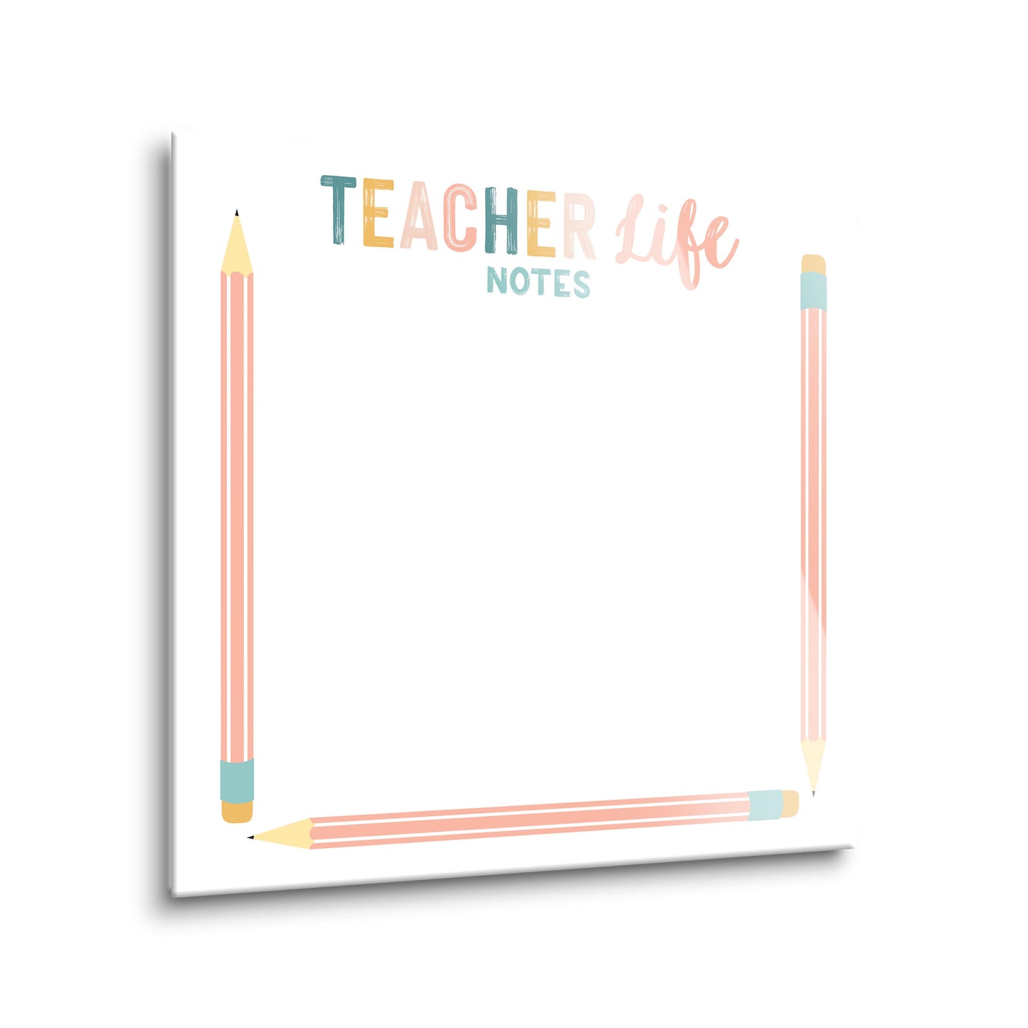 8x8 Glass Dry Erase-Teacher Life Notes