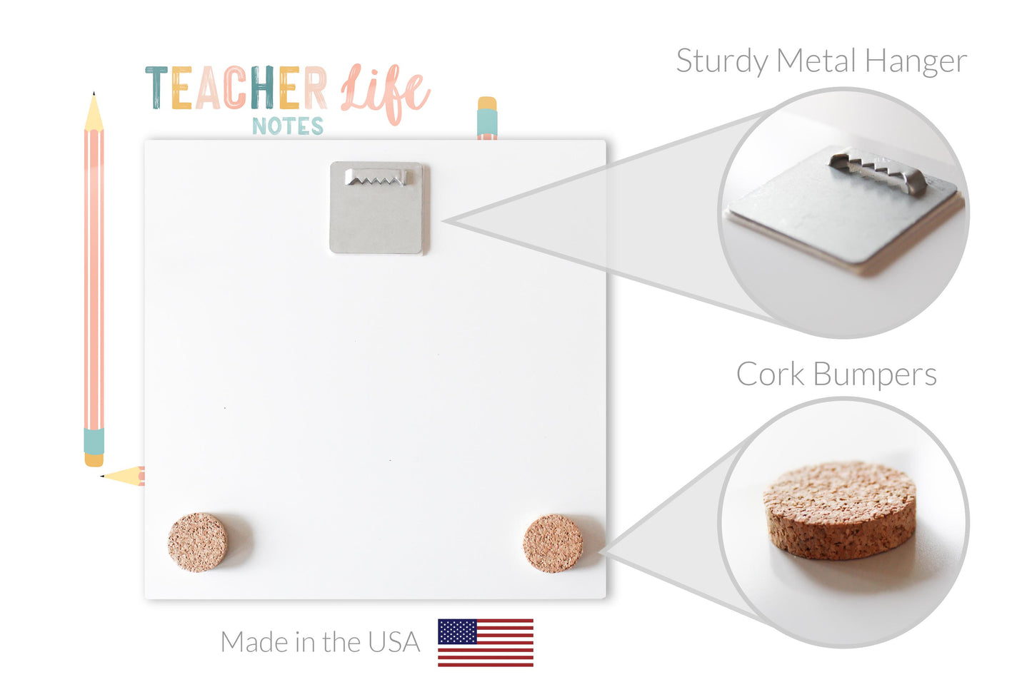 8x8 Glass Dry Erase-Teacher Life Notes