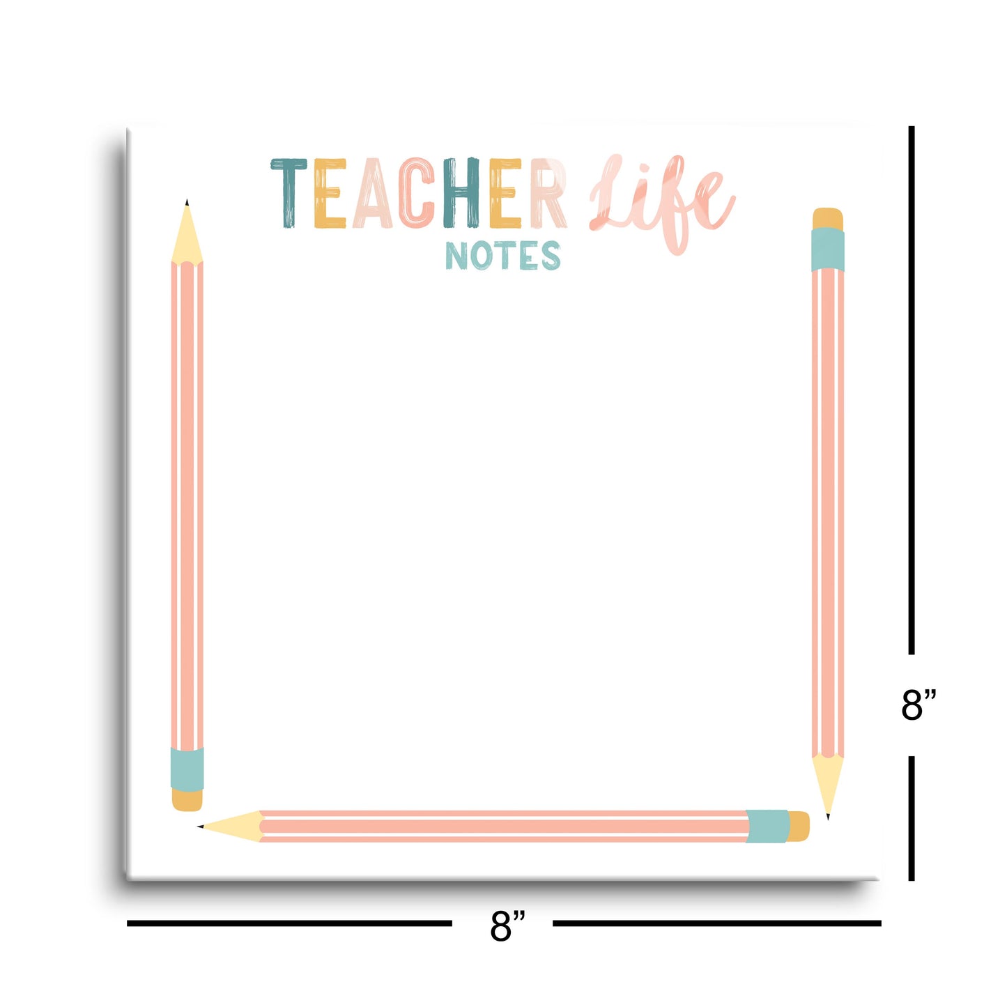 8x8 Glass Dry Erase-Teacher Life Notes