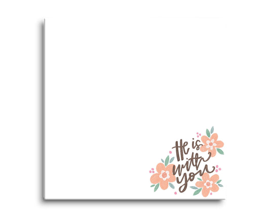 8x8 Glass Dry Erase-He Is With You Notes