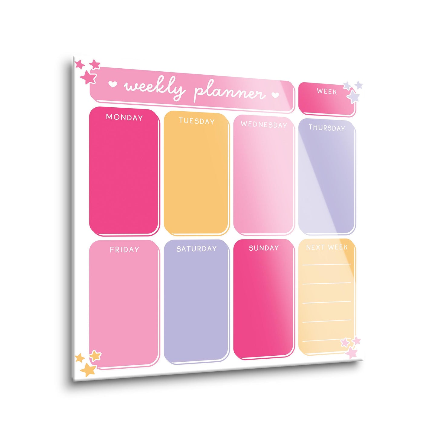 8x8 Glass Dry Erase-Classroom Coquette Weekly Planner -1