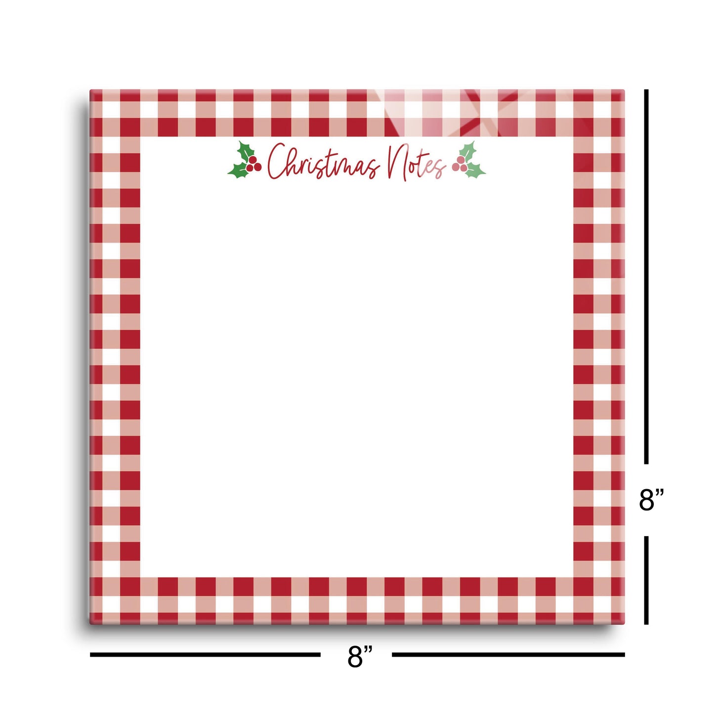 8x8 Glass Dry Erase-Western Christmas -8