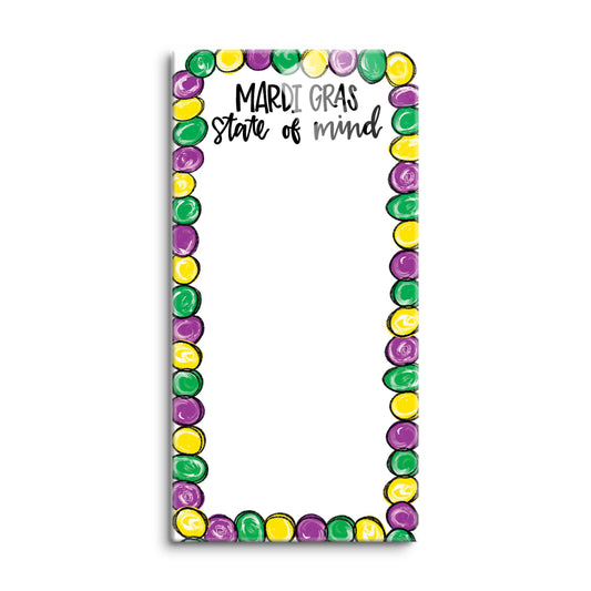 8x16 Glass Dry Erase-Mardi Gras State Of Mind