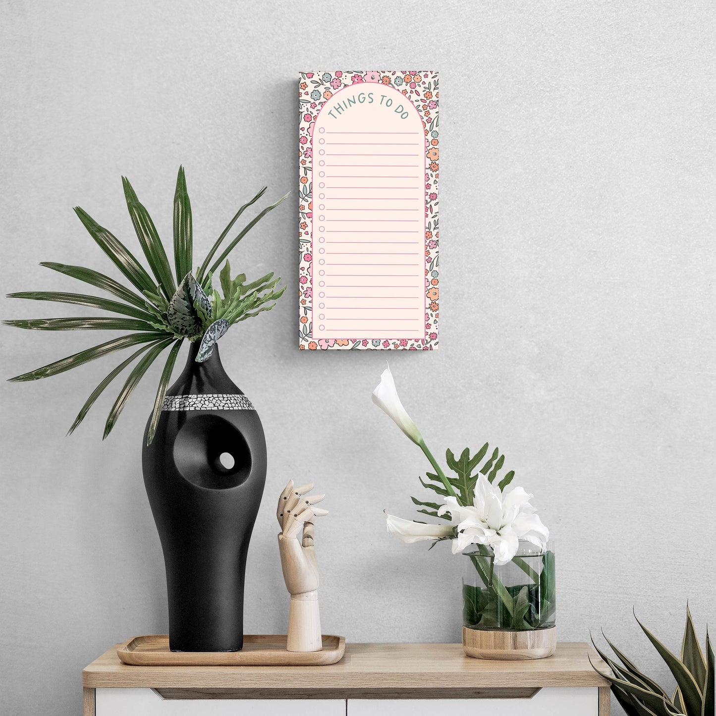 8x16 Glass Dry Erase-Floral Pattern Things To Do