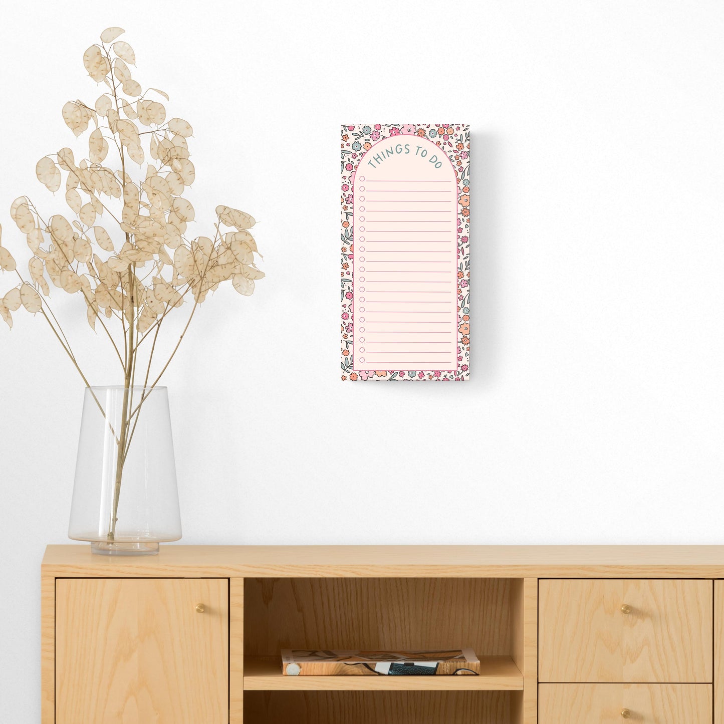 8x16 Glass Dry Erase-Floral Pattern Things To Do
