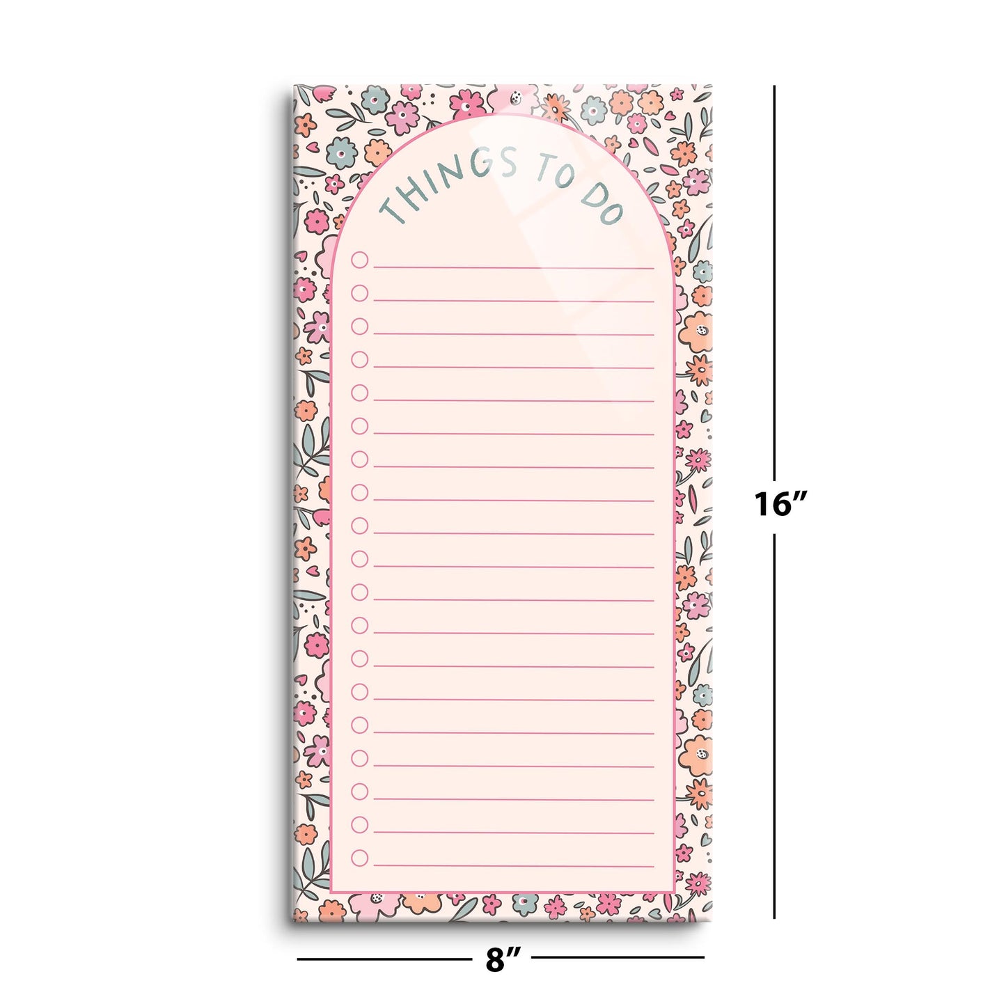 8x16 Glass Dry Erase-Floral Pattern Things To Do