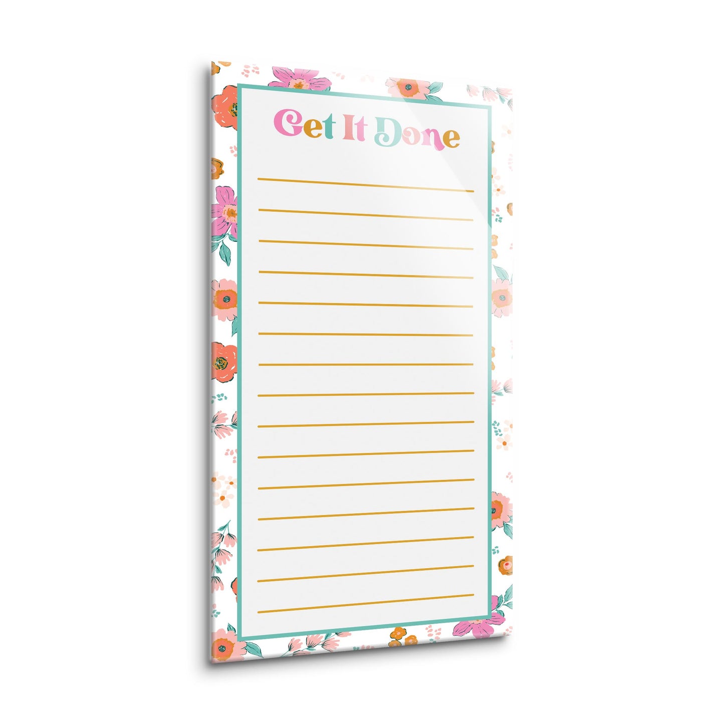 8x16 Glass Dry Erase-Kalia Floral Get It Done
