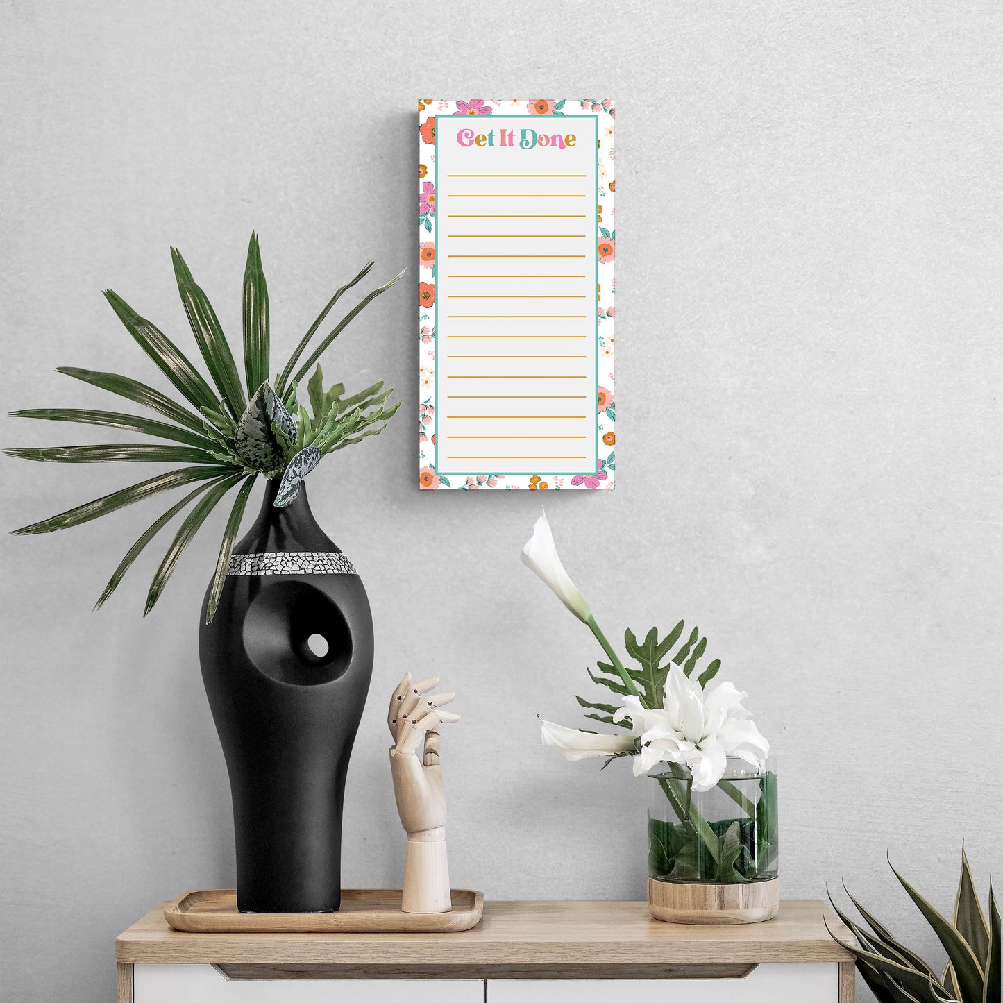 8x16 Glass Dry Erase-Kalia Floral Get It Done