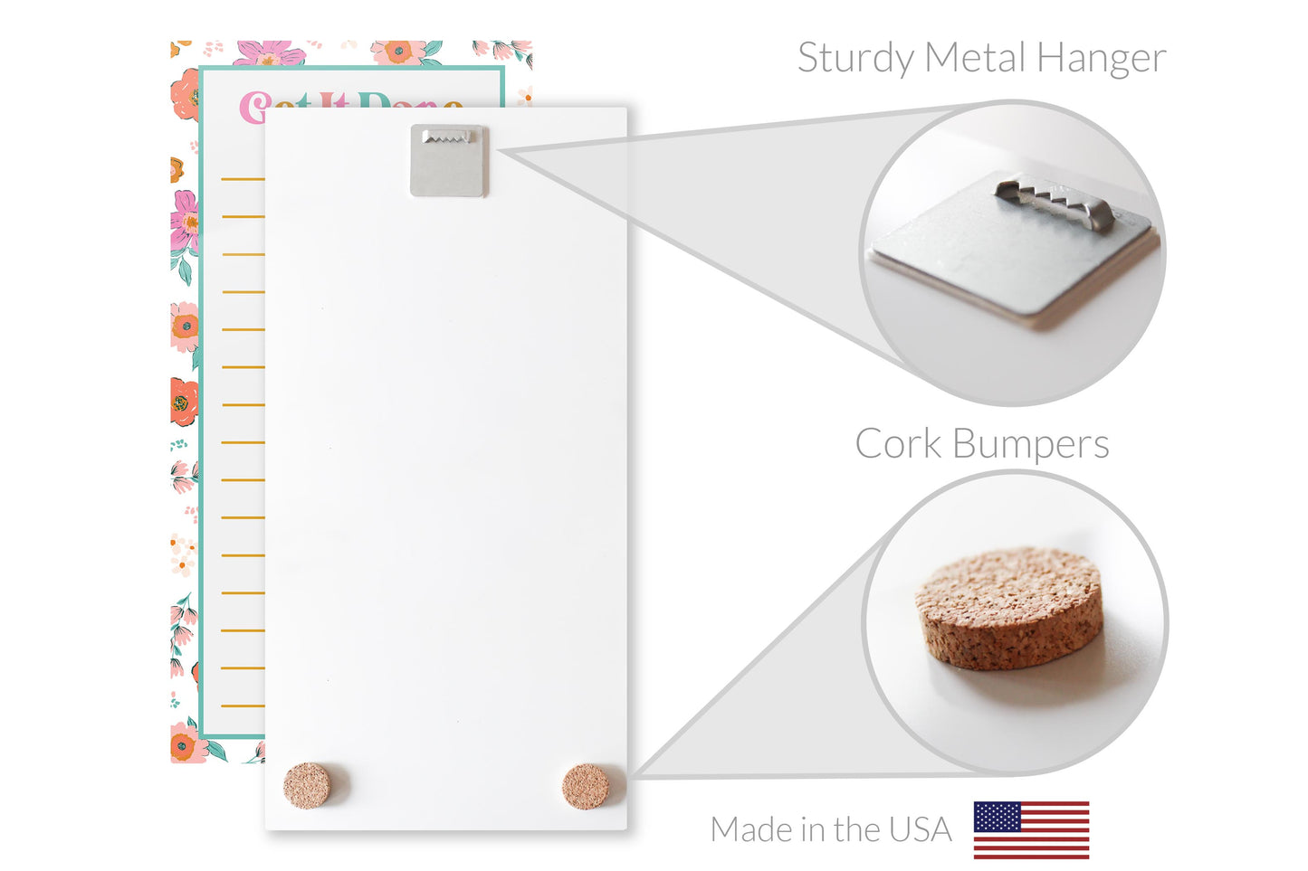 8x16 Glass Dry Erase-Kalia Floral Get It Done