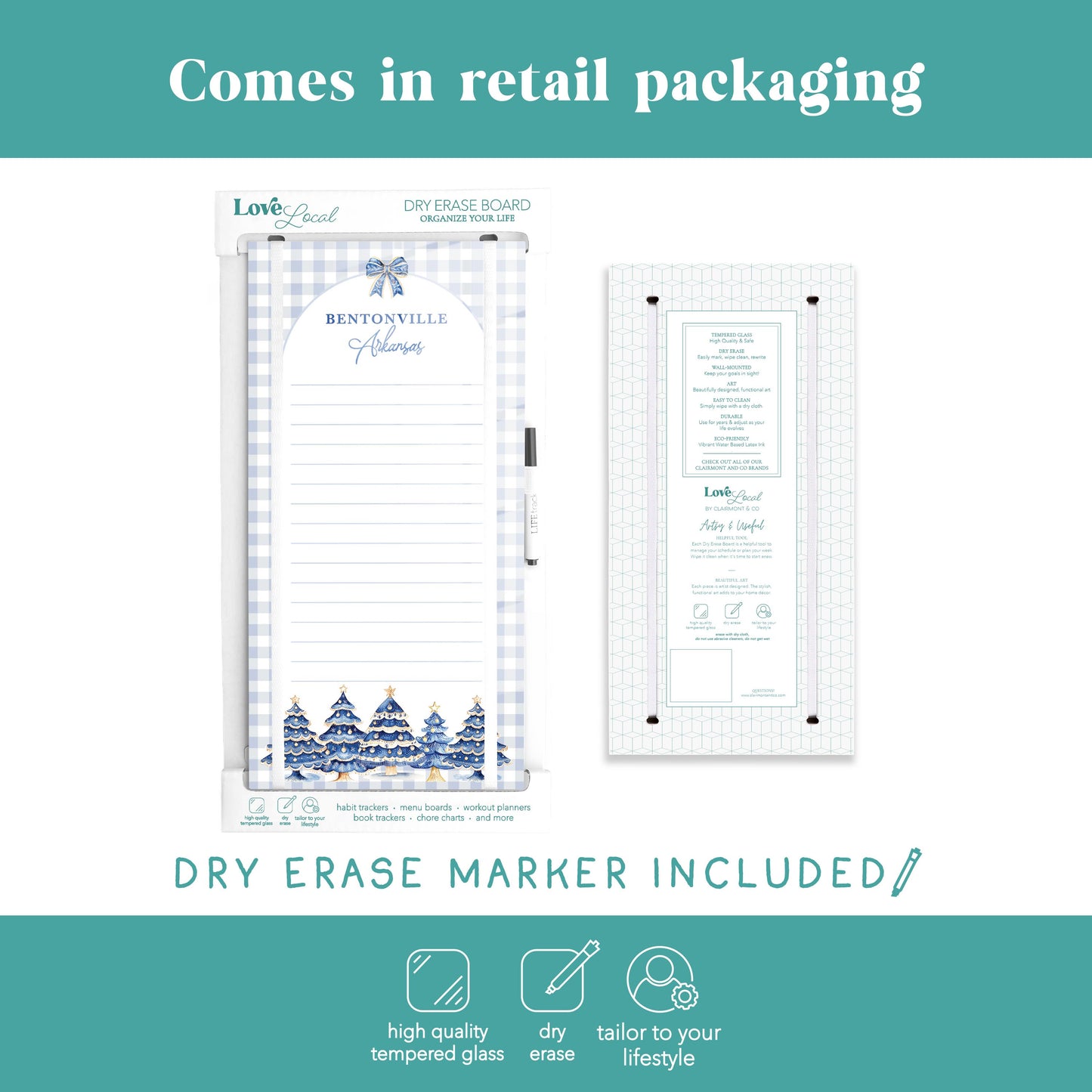 8x16 Glass Dry Erase-Love+Local Blue Noel - A Grand Millennial Christmas -5