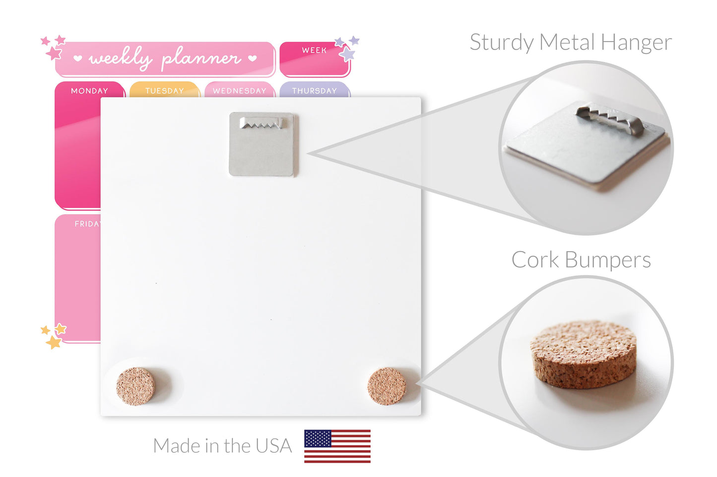 12x12 Glass Dry Erase-Classroom Coquette Weekly Planner -7