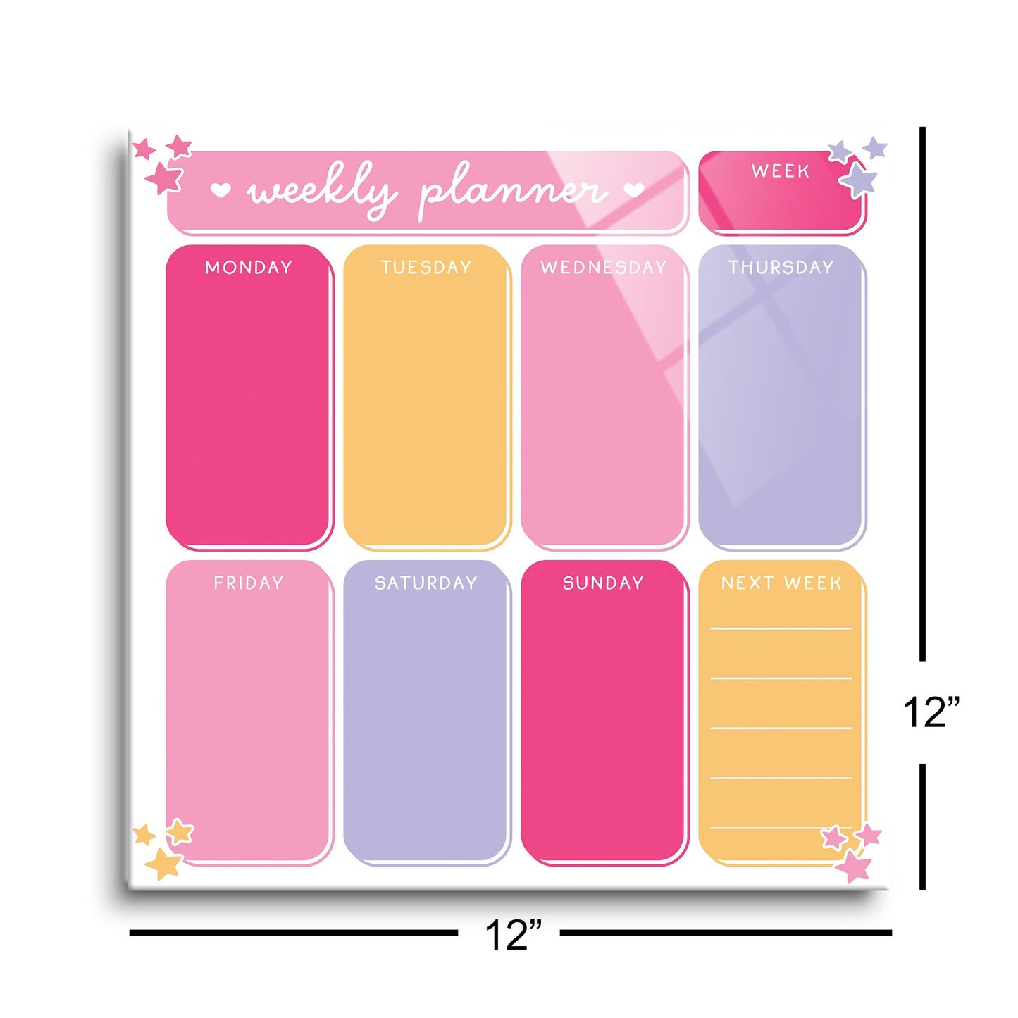 12x12 Glass Dry Erase-Classroom Coquette Weekly Planner -8