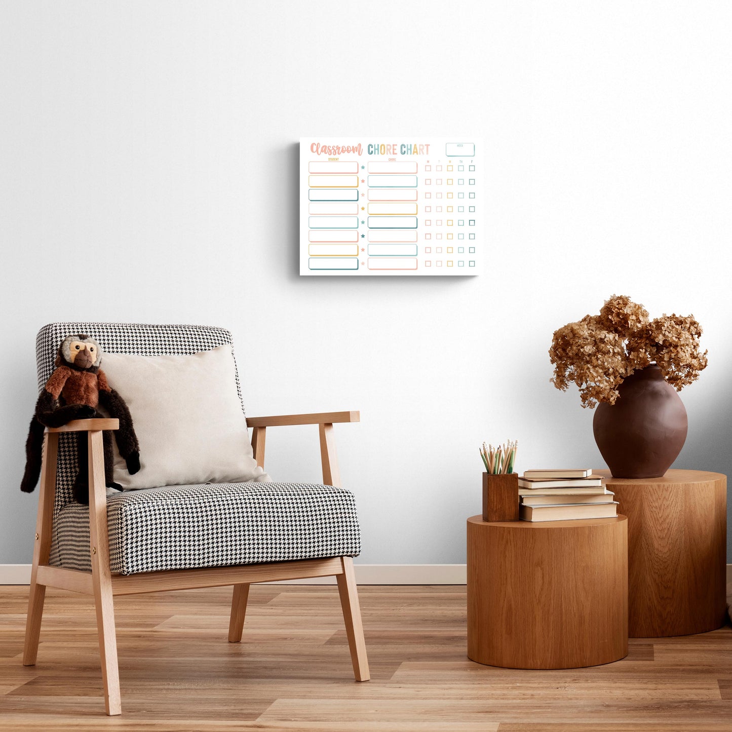 12x16 Glass Dry Erase Horizontal-Classroom Chore Chart