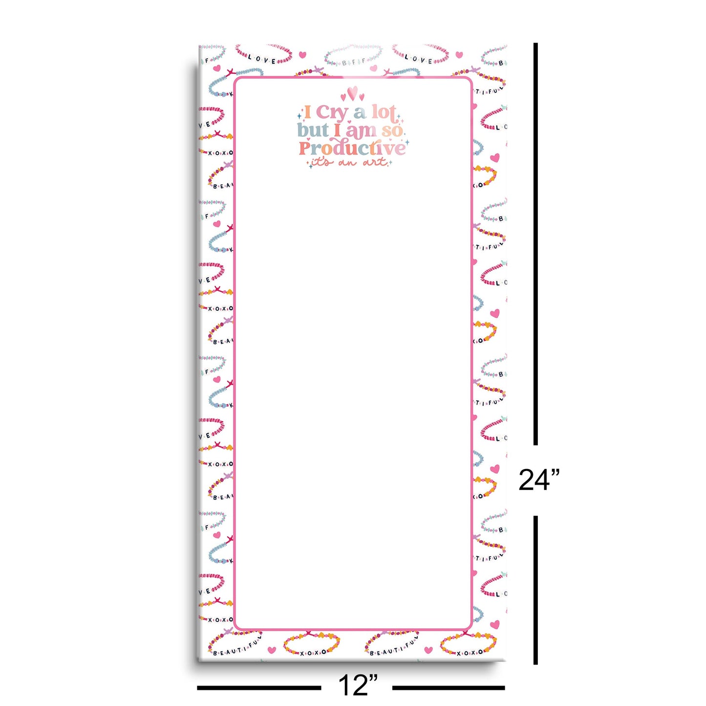 12x24 Glass Dry Erase-I'm So Productive Notes