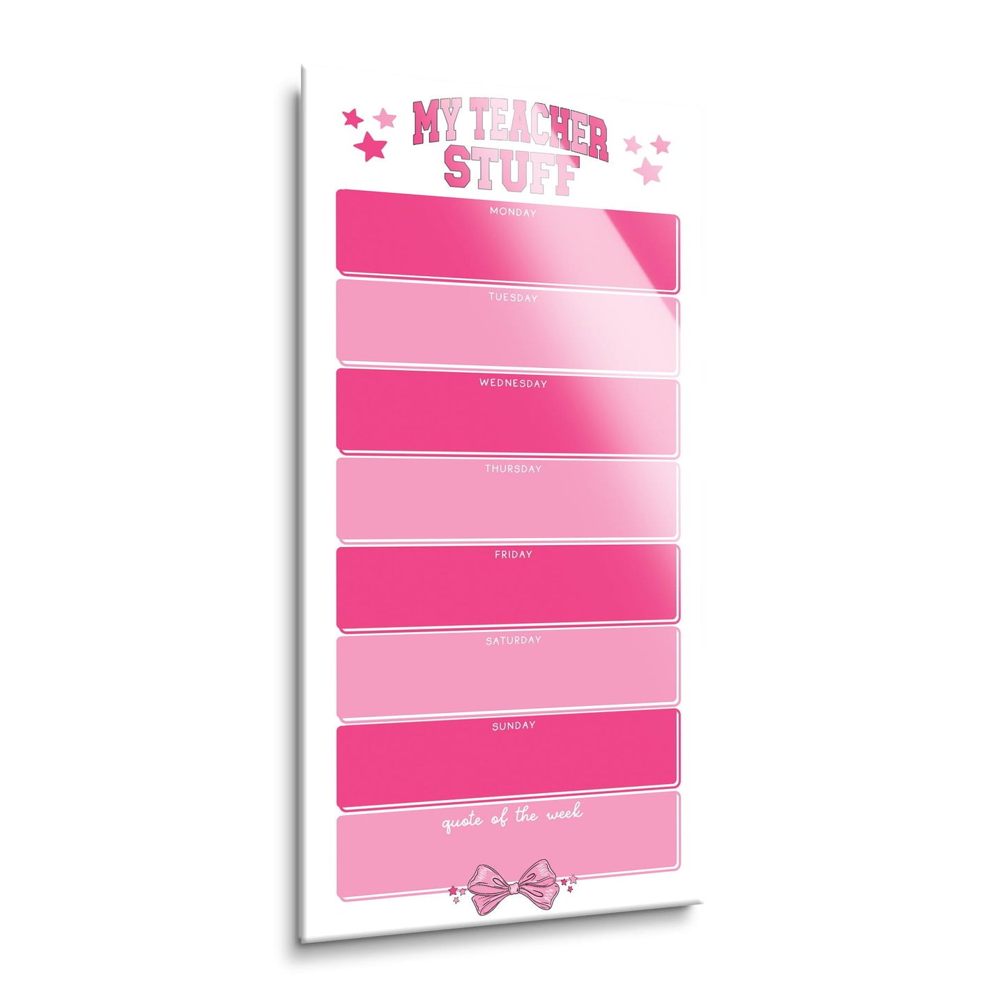 12x24 Glass Dry Erase-Classroom Coquette My Teacher Stuff Weekly Planner -1