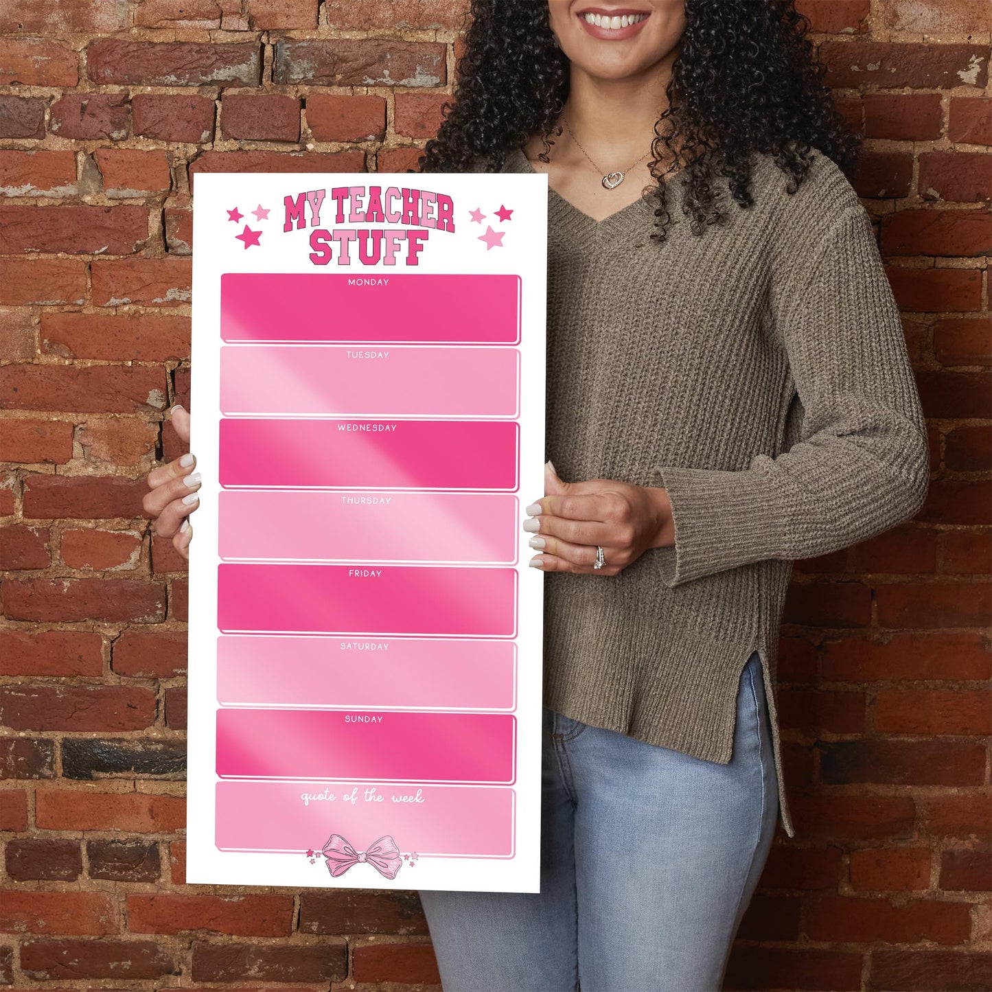 12x24 Glass Dry Erase-Classroom Coquette My Teacher Stuff Weekly Planner -2